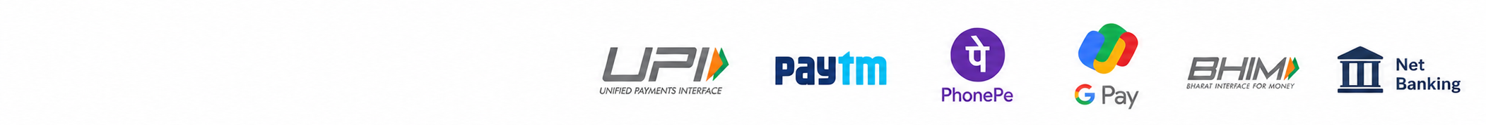 Logos of various payment methods on a white background